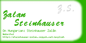 zalan steinhauser business card